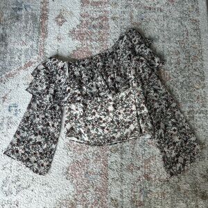 Rebecca Minkoff Floral Off shoulder Top with Ruffle